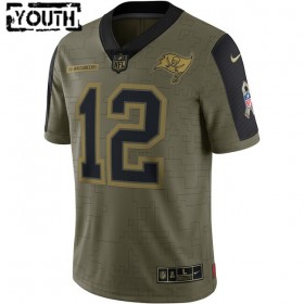Lasten Tampa Bay Buccaneers NFL Pelipaita Tom Brady 12 Nike 2021 Salute to Service